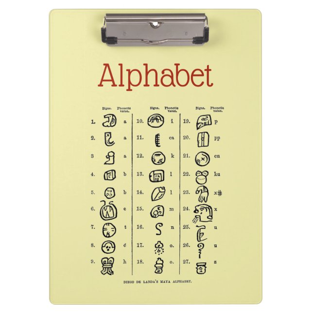 Alphabet Clipboard (Front)