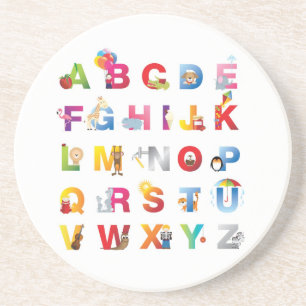 alphabet coaster