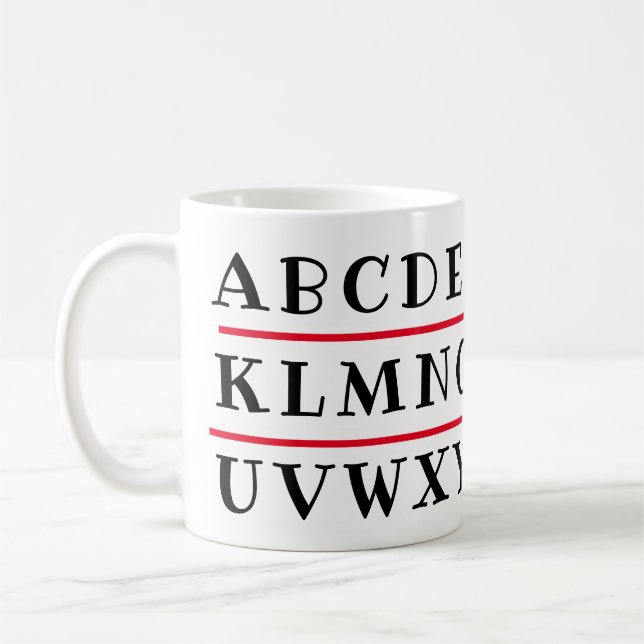 Alphabet  coffee mug (Left)