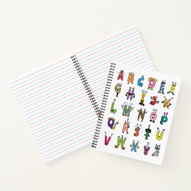 Alphabet Créatures Carnet spiral (Intérieur)