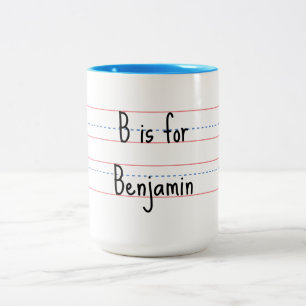 Alphabet   Custom School for Boys & Girls Two-Tone Coffee Mug