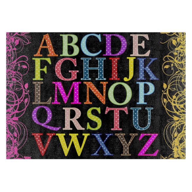 Alphabet Cutting Board (Front)