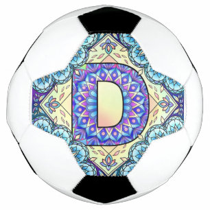 Alphabet D mandala  Soccer Ball