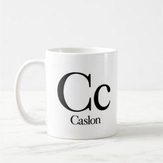 Alphabet de tasse de typographie - Caslon