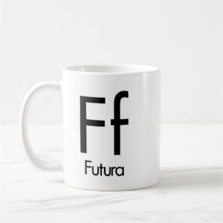 Alphabet de tasse de typographie - Futura