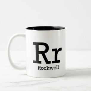 Alphabet de tasse de typographie - Rockwell