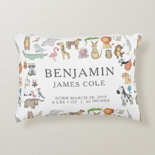 Alphabet des Animaux Coussin de Naissance pour l