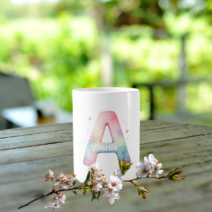 Alphabet Dream - Mug aquarelle personnalisée 'A'