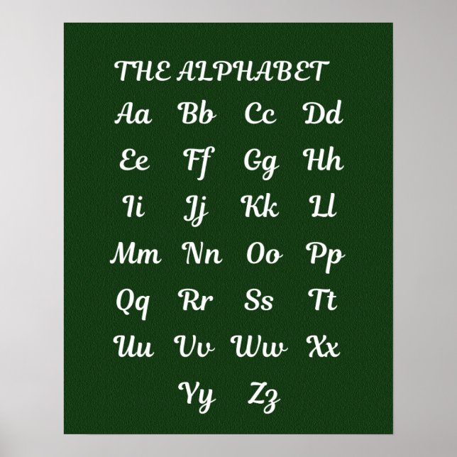 alphabet éducatif, poster lettres (Devant)