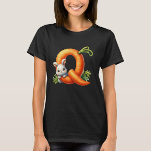 Alphabet eggs Easter ABCs Carrot Letter Q for Kids T-Shirt