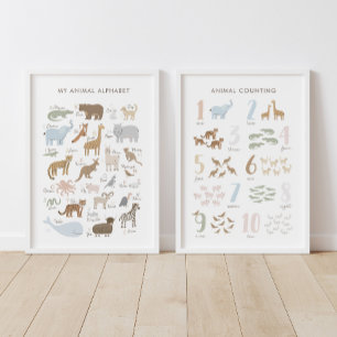 Alphabet et chiffres animaux Classe éducative