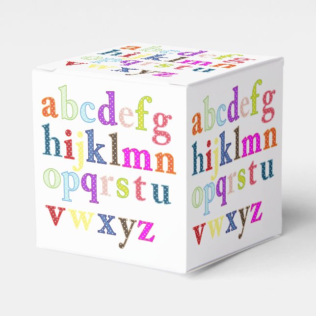 Alphabet Favour Box (Front Side)
