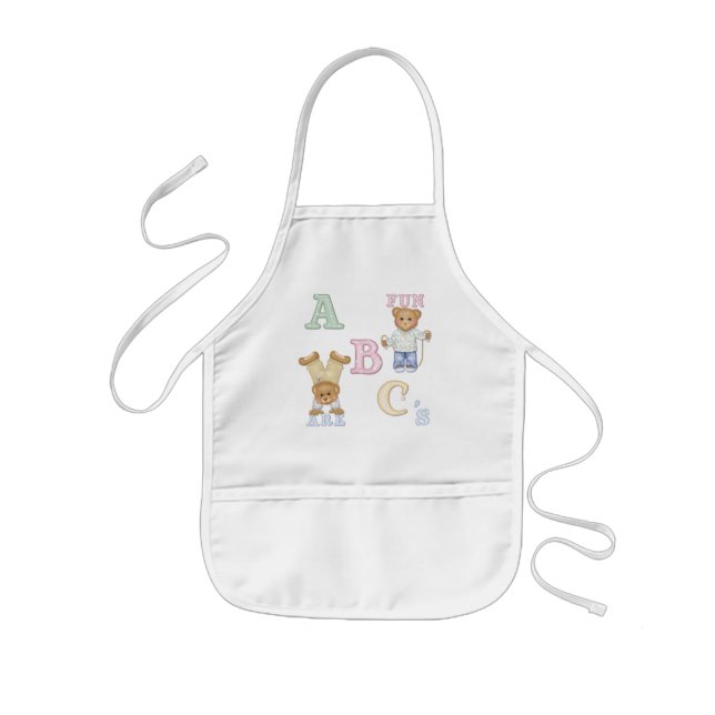 Alphabet Fun Teddy Bears Kids Apron (Front)
