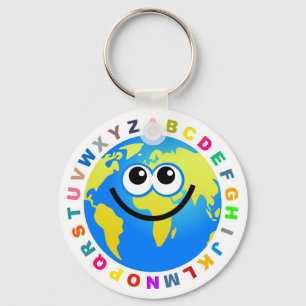 Alphabet Globe Keychain