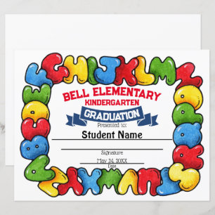 Alphabet Graduation Certificate