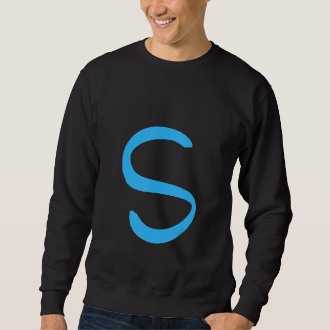 Alphabet Handwritten Letter S Sweatshirt (Front)