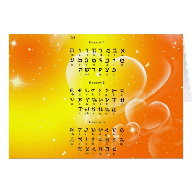 Alphabet hébreu (Devant horizontal)