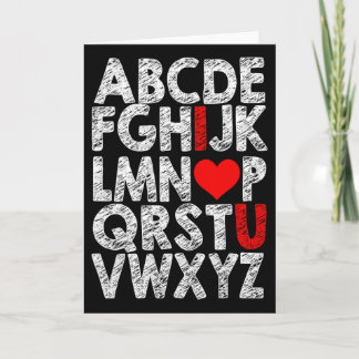 Alphabet I Love You Graphic With Heart Highlight V Card