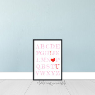 Alphabet I Love You Valentine's Day Sign