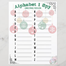 Alphabet I Spy - Christmas Version