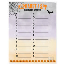 Alphabet I Spy - Halloween Version