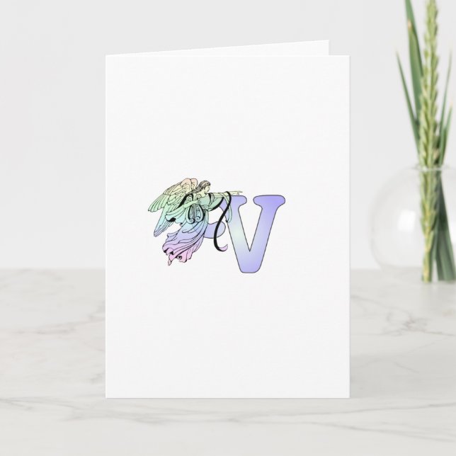 Alphabet initial d'ange gardien de monogramme de (Devant)