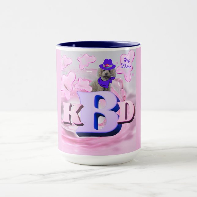Alphabet Initials Poodle Coffee Mug (Center)