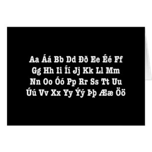 Alphabet islandais [Íslenska Stafrófið]