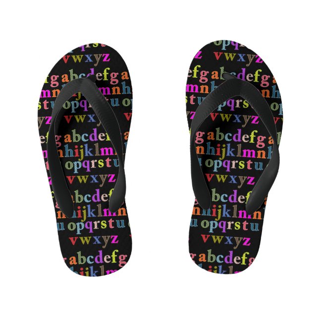 Alphabet Kid's Flip Flops (Footbed)