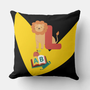 Alphabet, kids throw pillow