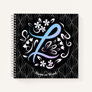 Alphabet L Monogram Handwritting Notebook