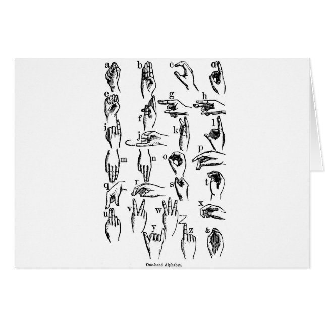 Alphabet Langue des signes (Devant horizontal)