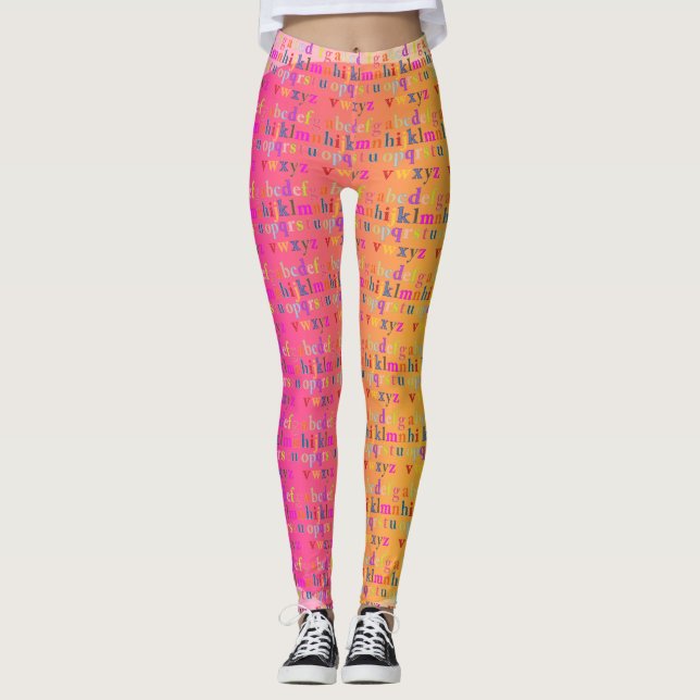 Alphabet Leggings pour femmes (Devant)