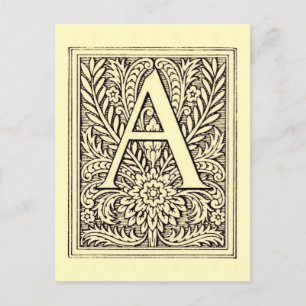 Alphabet Letter A Postcard