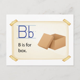 Alphabet letter B Postcard
