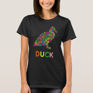 Alphabet Letter For Boys Girls Toddler Kids  Duck T-Shirt