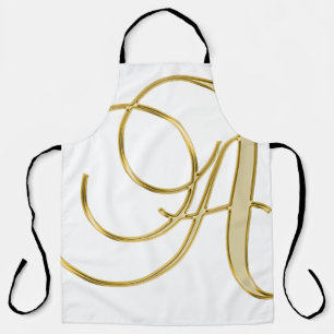 Alphabet letter initial background apron