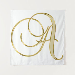Alphabet letter initial background tapestry
