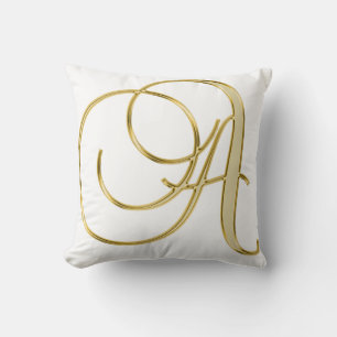 Alphabet letter initial background throw pillow