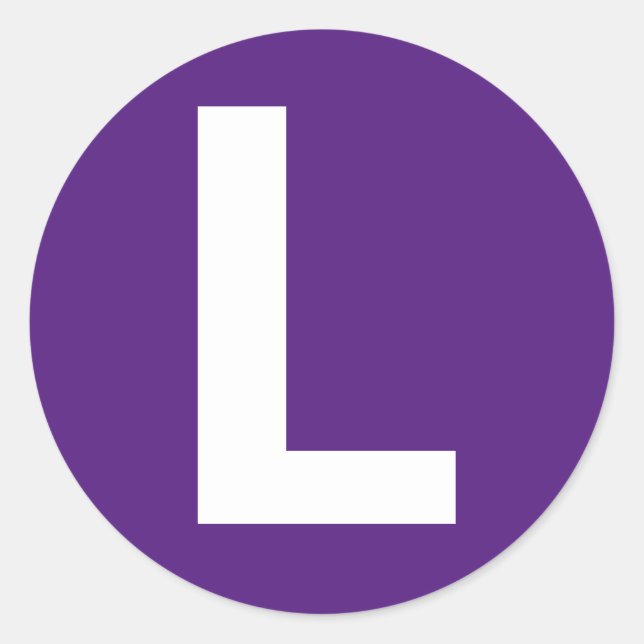 Alphabet Letter ‘L’ Sticker (Front)