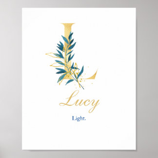 Alphabet letter L Wall poster Name and Meaning