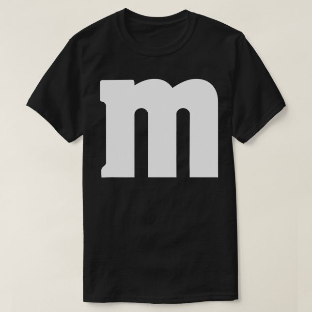 Alphabet Letter M lower case m  T-Shirt (Design Front)