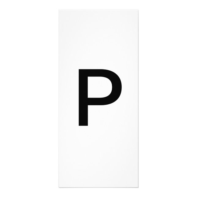 Alphabet Letter P Learning Education Card (Front)