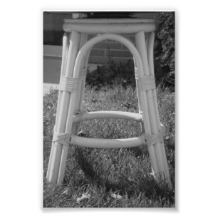 Alphabet Letter Photography A7 Black and White 4x6 Photo Print