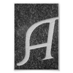 Alphabet Letter Photography A8 Black and White 4x6 Photo Print