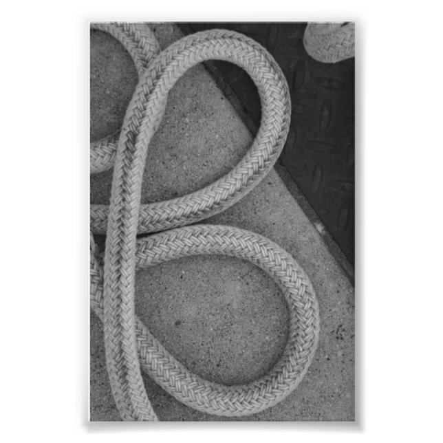 Alphabet Letter Photography B12 Black & White 4x6 Photo Print (Front)
