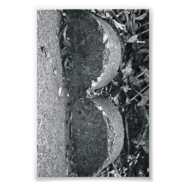 Alphabet Letter Photography B3 Black and White 4x6 Photo Print (Front)