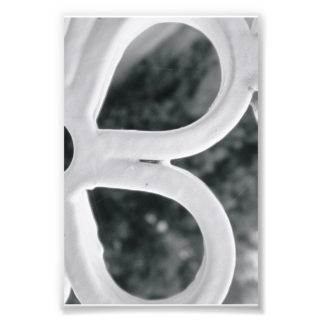 Alphabet letter Photography B4 Black and White 4x6 Photo Print (Front)