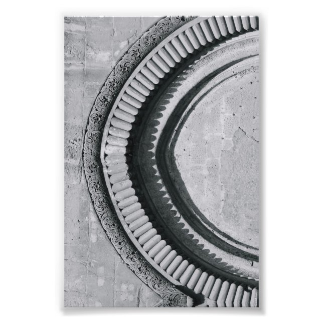 Alphabet Letter Photography C4 Black and White 4x6 Photo Print (Front)