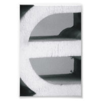 Alphabet Letter Photography E2 Black and White 4x6